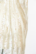 Load image into Gallery viewer, 1920s Dress Deco Sheer Netting Gelatin Sequin Beaded S