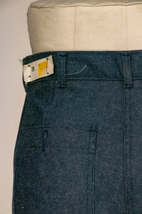 Vintage Jeans Denim Sailor Dungaree High Waist Bells 29" x 30.5" NOS