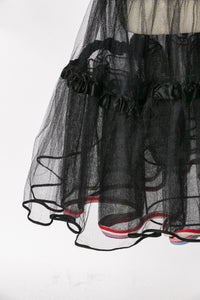 1950s Lace Petticoat Sheer Crinoline Skirt XS / S