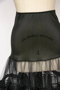 1950s Lace Petticoat Sheer Crinoline Skirt XS / S