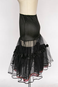 1950s Lace Petticoat Sheer Crinoline Skirt XS / S