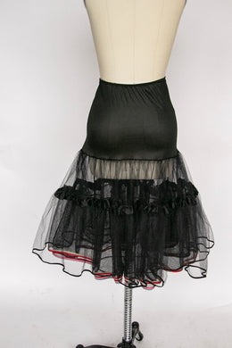 1950s Lace Petticoat Sheer Crinoline Skirt XS / S