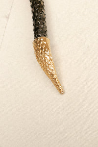 Vintage Snake Necklace Belt Metallic Metal Mesh Egyptian Revival Serpent