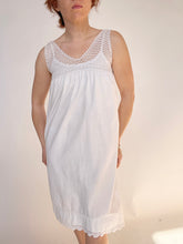 Load image into Gallery viewer, Antique Edwardian Nightgown Cotton Crochet 1910s Slip XS