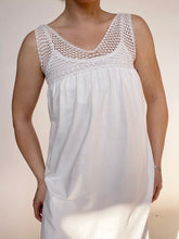 Load image into Gallery viewer, Antique Edwardian Nightgown Cotton Crochet 1910s Slip XS
