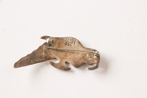 Vintage Taxco Brooch Sterling Silver Bird Pin Mother of Pearl