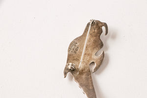 Vintage Taxco Brooch Sterling Silver Bird Pin Mother of Pearl