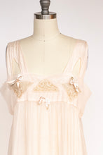 Load image into Gallery viewer, 1920s Silk Nightgown Slip Lace Sheer Lingerie Dress
