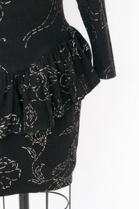 1980s Betsey Johnson Punk Label Backless Dress S