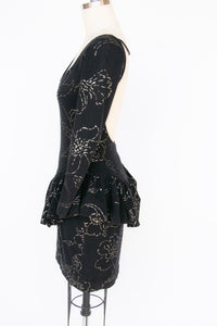1980s Betsey Johnson Punk Label Backless Dress S
