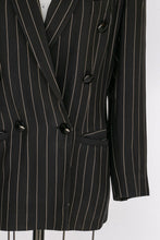 Load image into Gallery viewer, 1990s Blazer Pin Stripe Italian Designer Suit Jacket S