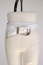 Load image into Gallery viewer, Vintage 1980s Belt Leather Silver Buckle Western L
