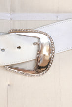 Load image into Gallery viewer, Vintage 1980s Belt Leather Silver Buckle Western L