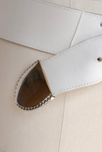 Load image into Gallery viewer, Vintage 1980s Belt Leather Silver Buckle Western L
