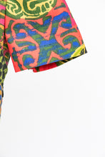 Load image into Gallery viewer, 1960s Cheongsam Dress Cotton Block Print M