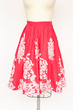 Load image into Gallery viewer, 1950s Full Skirt Cotton Lace Print S