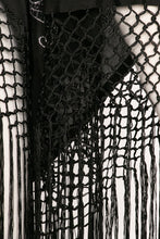 Load image into Gallery viewer, 1950s Piano Shawl Embroidered Metallic Floral Fringe Wrap