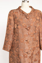 Load image into Gallery viewer, 1960s Brocade Coat Copper Brown Evening M/L