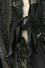 Load image into Gallery viewer, 1980s Silk Blouse Sheer Lace Designer Holly Lueders