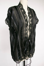 Load image into Gallery viewer, 1980s Silk Blouse Sheer Lace Designer Holly Lueders