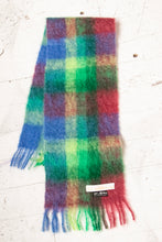 Load image into Gallery viewer, 1970s Scarf Mohair Bright Plaid Knit Wrap