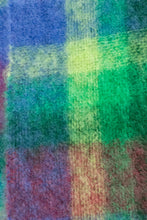 Load image into Gallery viewer, 1970s Scarf Mohair Bright Plaid Knit Wrap