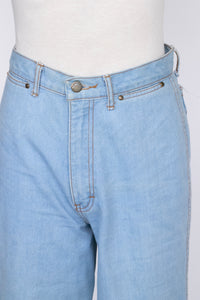 1970s Jeans Pentimento Cotton Denim Boho Hippie 26" x 30"