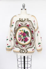 Load image into Gallery viewer, 1980s Sweater Floral Wool Mohair Chunky Oversized L