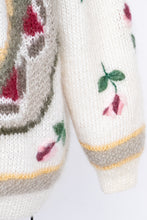 Load image into Gallery viewer, 1980s Sweater Floral Wool Mohair Chunky Oversized L