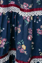 Load image into Gallery viewer, 1970s Prairie Skirt Floral Cotton Full S