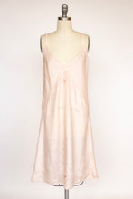 Load image into Gallery viewer, 1940s Silk Slip Pink Embroidered Length Bias Cut M