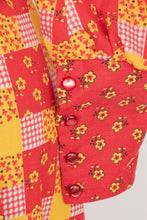 Load image into Gallery viewer, 1970s Maxi Dress Patchwork Cotton Prairie Gown S