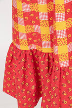Load image into Gallery viewer, 1970s Maxi Dress Patchwork Cotton Prairie Gown S