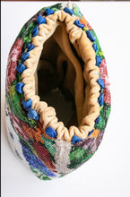 Load image into Gallery viewer, Antique 1920s Muff Beaded Hand Warmer Accessory Deco Flapper Floral
