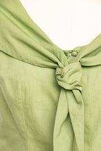 Load image into Gallery viewer, 1950s Blouse Cropped Cotton Green Sleeveless Top S