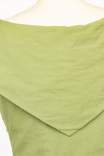 Load image into Gallery viewer, 1950s Blouse Cropped Cotton Green Sleeveless Top S