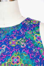 Load image into Gallery viewer, 1960s Hawaiian Dress Day Glo Printed Cotton Maxi M