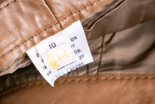 Load image into Gallery viewer, 1980s Pencil Skirt Brown Leather High Waist S / M