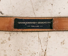 Load image into Gallery viewer, 1980s Belt Black Leather Gold Buckle Designer XL