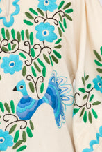Load image into Gallery viewer, 1970s Maxi Gown Embroidered Cotton Mexican Dress M