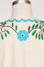 Load image into Gallery viewer, 1970s Maxi Gown Embroidered Cotton Mexican Dress M
