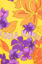 Load image into Gallery viewer, 1970s Kaftan Dress Cotton Maxi Hawaiian Printed Muu Mu Shift M