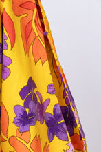 Load image into Gallery viewer, 1970s Kaftan Dress Cotton Maxi Hawaiian Printed Muu Mu Shift M