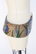 Load image into Gallery viewer, 1980s Leather Belt Jane Yoo Hand Painted Waist Cinch Floral