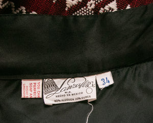 1960s Maxi Column Skirt Cotton Woven Mexican M