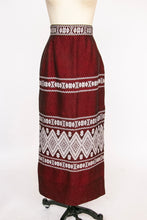 Load image into Gallery viewer, 1960s Maxi Column Skirt Cotton Woven Mexican M