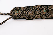 Load image into Gallery viewer, Vintage Belt Gold Bullion Beaded Metallic Waist Cinch 70s / 60s