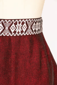 1960s Maxi Column Skirt Cotton Woven Mexican M