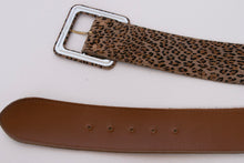 Load image into Gallery viewer, 1980s Belt Faux Leopard Suede Waist Cinch L
