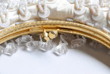 Load image into Gallery viewer, 1960s Purse 3D Beaded Dangle Embellished Cocktail Clutch Bag